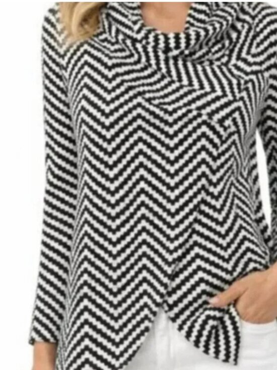 The Limited Sweaters - Black & White Cardigan Sweater by The Limited